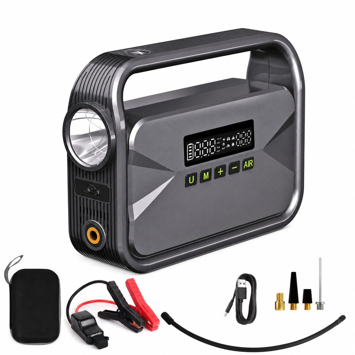 QSTOCK IGNITE Jump Starter met luchtcompressor