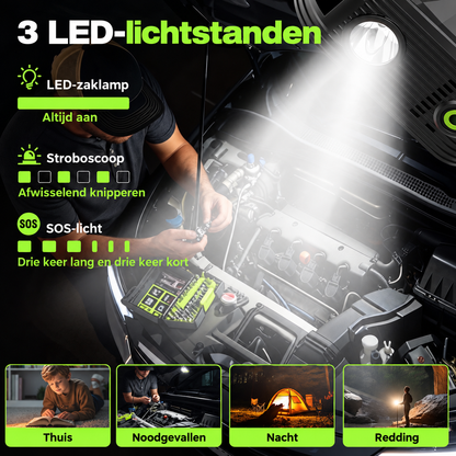 QSTOCK IGNITE Jump Starter met luchtcompressor